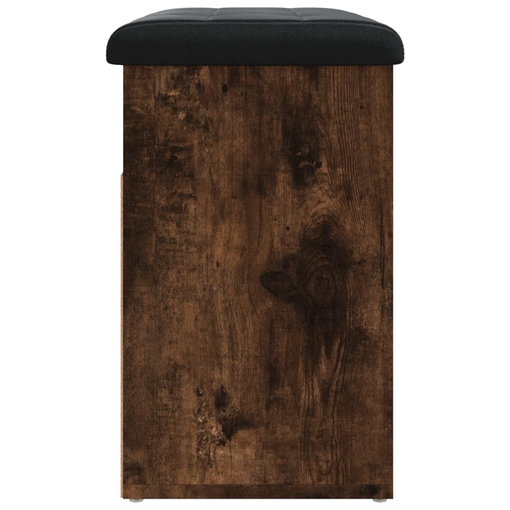 vidaXL Bancă de pantofi, stejar fumuriu, 62x32x50 cm, lemn prelucrat