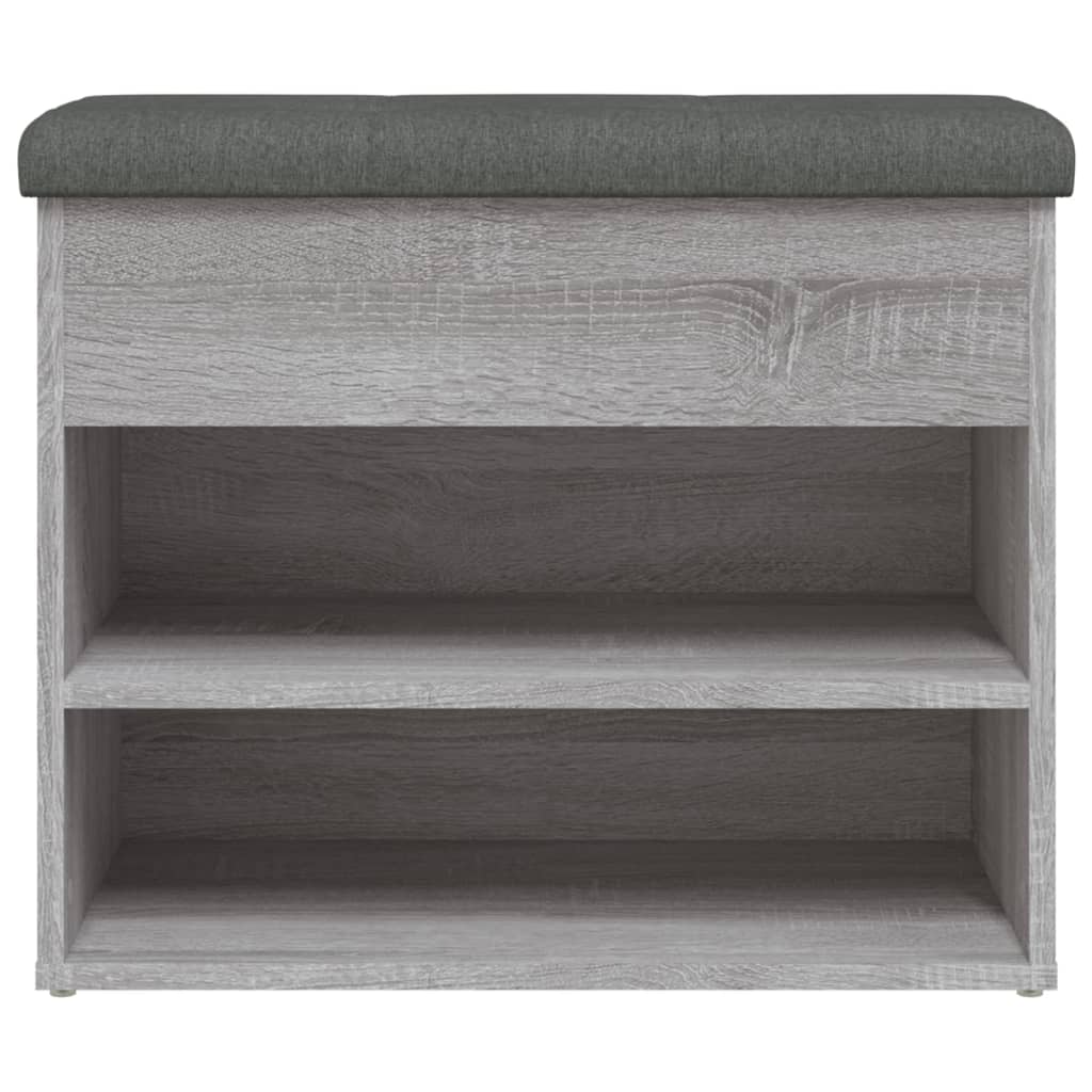 vidaXL Bancă de pantofi, gri sonoma, 62x32x50 cm, lemn prelucrat vidaXL Bancă de pantofi, gri sonoma, 62x32x50 cm, lemn prelucrat