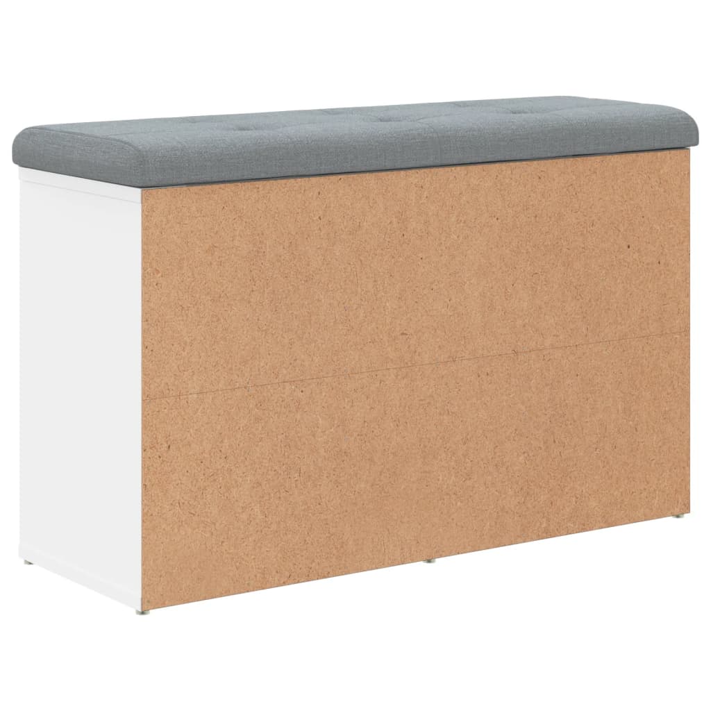 vidaXL Bancă de pantofi, alb, 82x32x50 cm, lemn prelucrat vidaXL Bancă de pantofi, alb, 82x32x50 cm, lemn prelucrat
