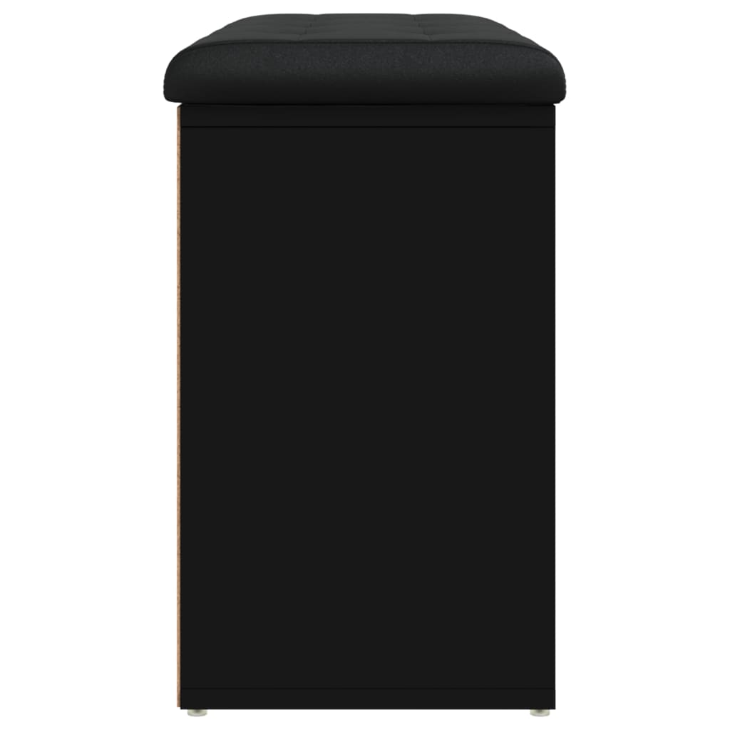 vidaXL Bancă de pantofi, negru, 82x32x50 cm, lemn prelucrat