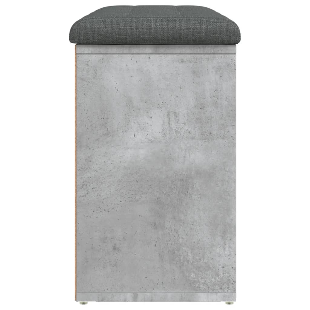 vidaXL Bancă de pantofi, gri beton, 82x32x50 cm, lemn prelucrat vidaXL Bancă de pantofi, gri beton, 82x32x50 cm, lemn prelucrat