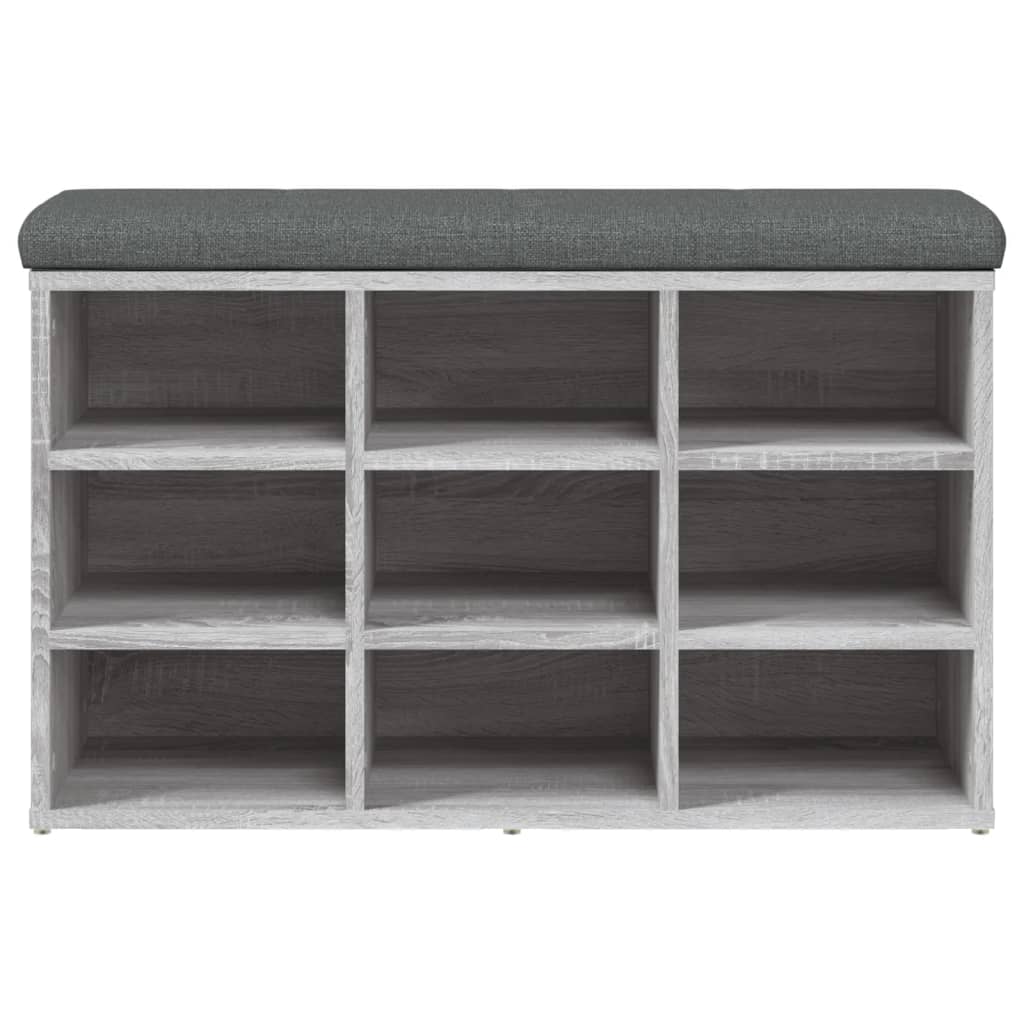 vidaXL Bancă de pantofi, gri sonoma, 82x32x50 cm, lemn prelucrat vidaXL Bancă de pantofi, gri sonoma, 82x32x50 cm, lemn prelucrat