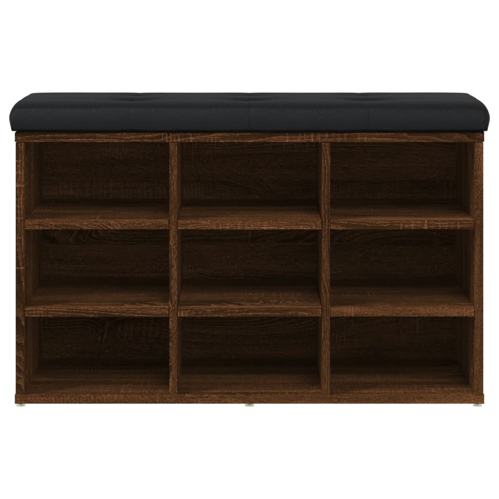vidaXL Bancă de pantofi, stejar maro, 82x32x50 cm, lemn prelucrat