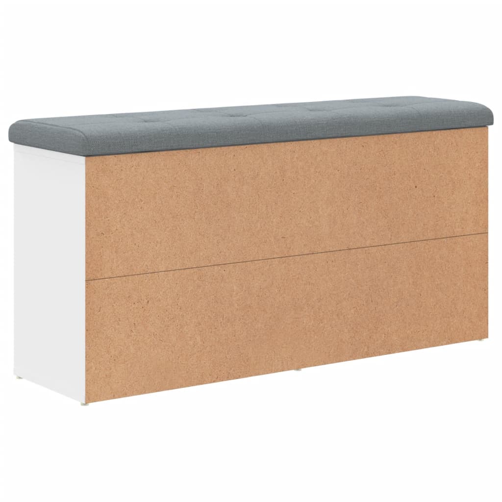vidaXL Bancă de pantofi, alb, 102x32x50 cm, lemn prelucrat