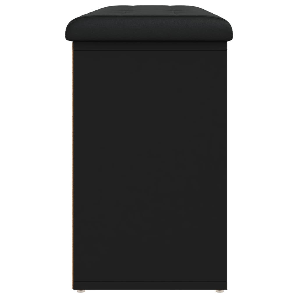 vidaXL Bancă de pantofi, negru, 102x32x50 cm, lemn prelucrat