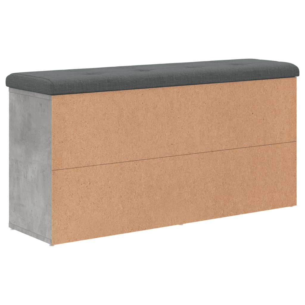 vidaXL Bancă de pantofi, gri beton, 102x32x50 cm, lemn prelucrat vidaXL Bancă de pantofi, gri beton, 102x32x50 cm, lemn prelucrat