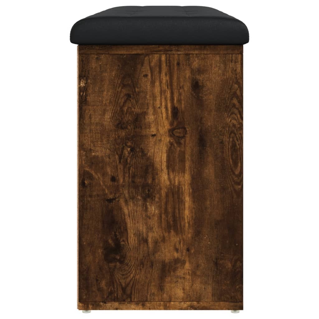 vidaXL Bancă de pantofi, stejar fumuriu, 102x32x50 cm, lemn prelucrat