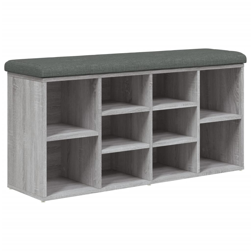 vidaXL Bancă de pantofi, gri sonoma, 102x32x50 cm, lemn prelucrat vidaXL Bancă de pantofi, gri sonoma, 102x32x50 cm, lemn prelucrat