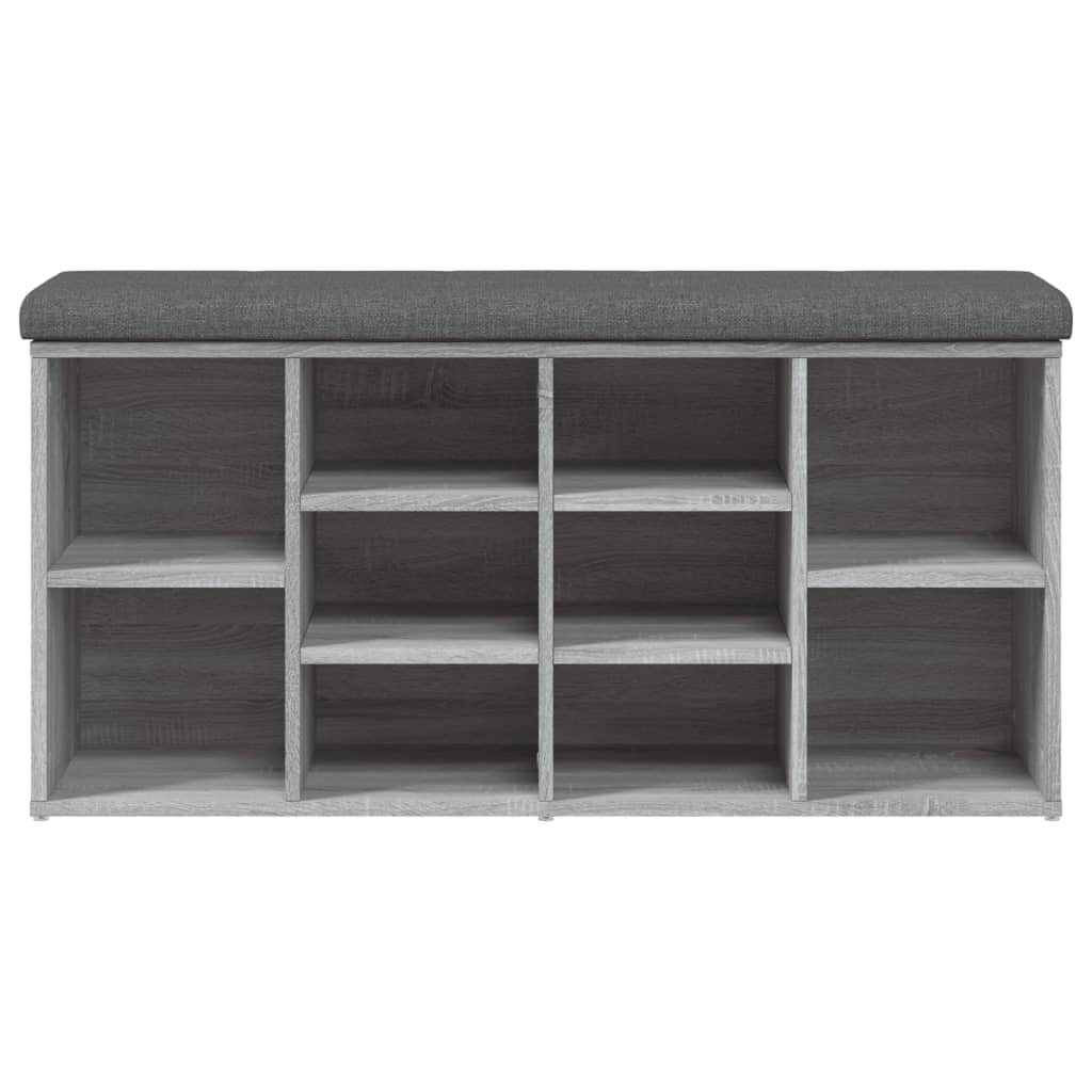 vidaXL Bancă de pantofi, gri sonoma, 102x32x50 cm, lemn prelucrat vidaXL Bancă de pantofi, gri sonoma, 102x32x50 cm, lemn prelucrat