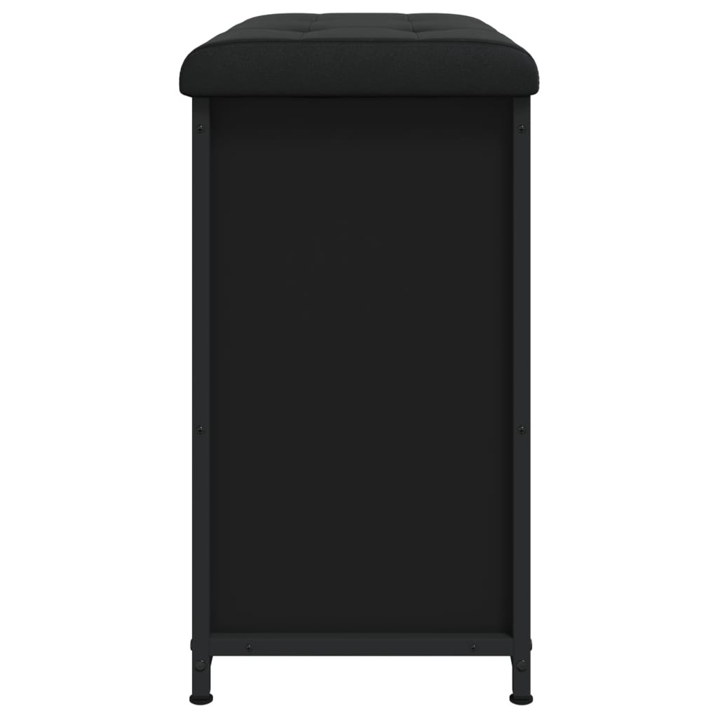 vidaXL Bancă pantofi cu sertar rabatabil, negru, 62x32x56 cm