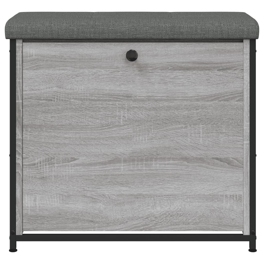 vidaXL Bancă de pantofi cu sertar rabatabil, gri sonoma, 62x32x56 cm