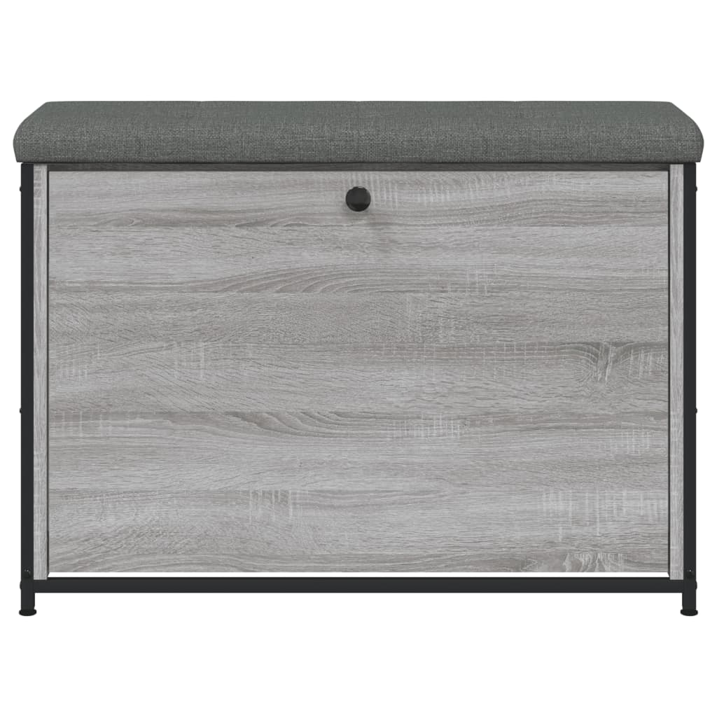 vidaXL Bancă de pantofi cu sertar rabatabil, gri sonoma, 82x32x56 cm vidaXL Bancă de pantofi cu sertar rabatabil, gri sonoma, 82x32x56 cm