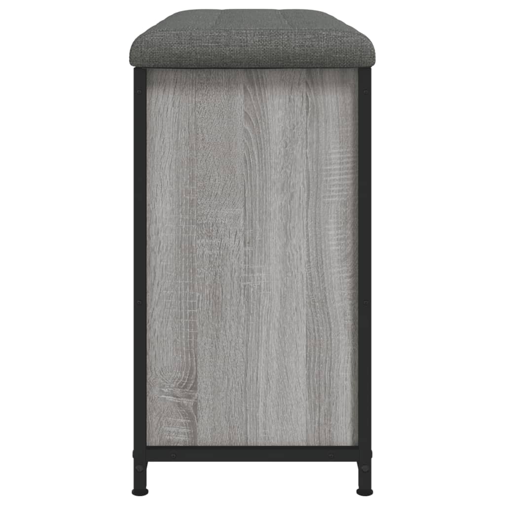 vidaXL Bancă de pantofi cu sertar rabatabil, gri sonoma, 82x32x56 cm vidaXL Bancă de pantofi cu sertar rabatabil, gri sonoma, 82x32x56 cm