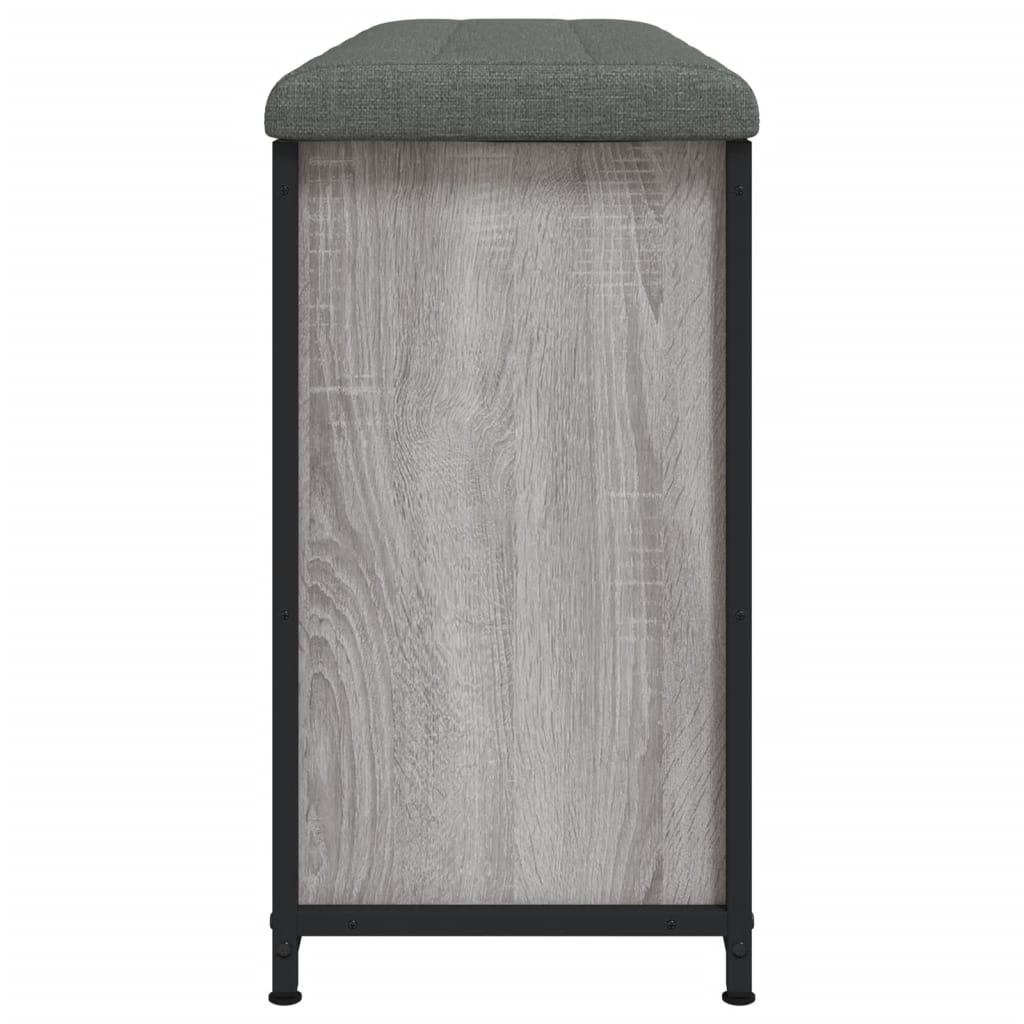 vidaXL Bancă de pantofi cu sertar rabatabil, gri sonoma, 102x32x56 cm vidaXL Bancă de pantofi cu sertar rabatabil, gri sonoma, 102x32x56 cm