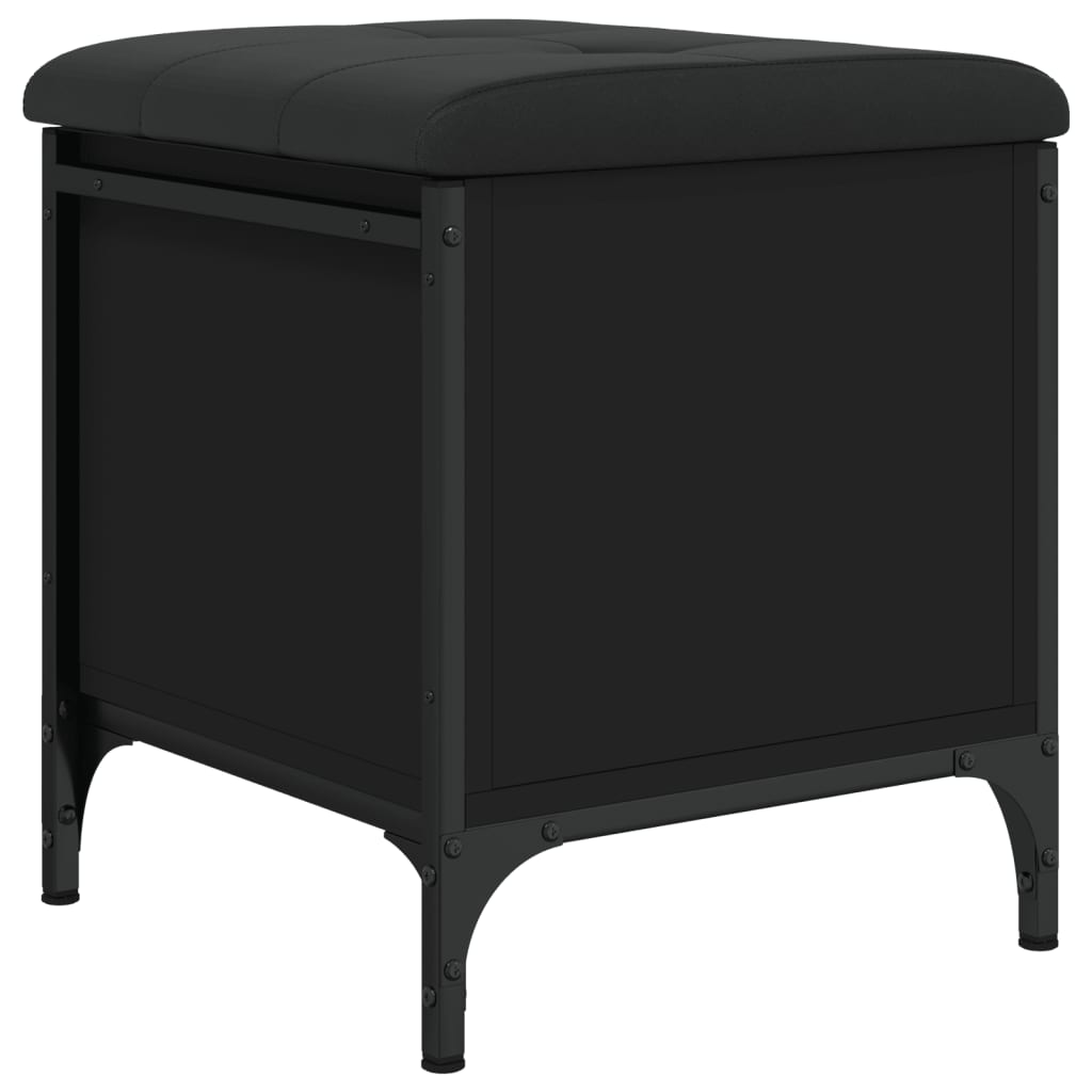 vidaXL Bancă de pantofi, negru, 42x42x45 cm, lemn prelucrat vidaXL Bancă de pantofi, negru, 42x42x45 cm, lemn prelucrat