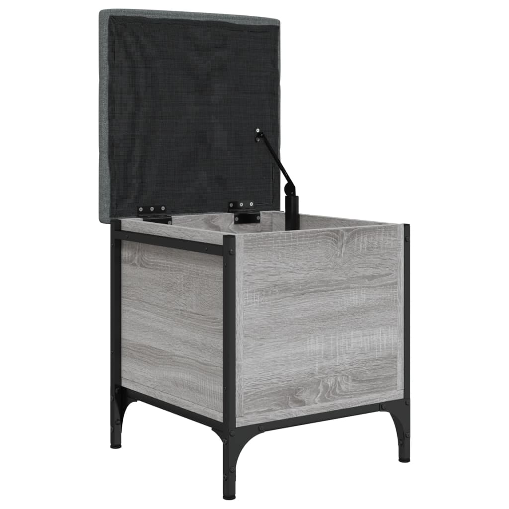vidaXL Bancă de depozitare, gri sonoma, 42x42x45 cm, lemn prelucrat vidaXL Bancă de depozitare, gri sonoma, 42x42x45 cm, lemn prelucrat