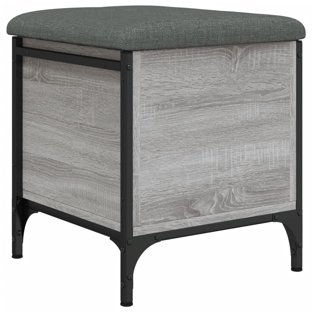 vidaXL Bancă de depozitare, gri sonoma, 42x42x45 cm, lemn prelucrat vidaXL Bancă de depozitare, gri sonoma, 42x42x45 cm, lemn prelucrat