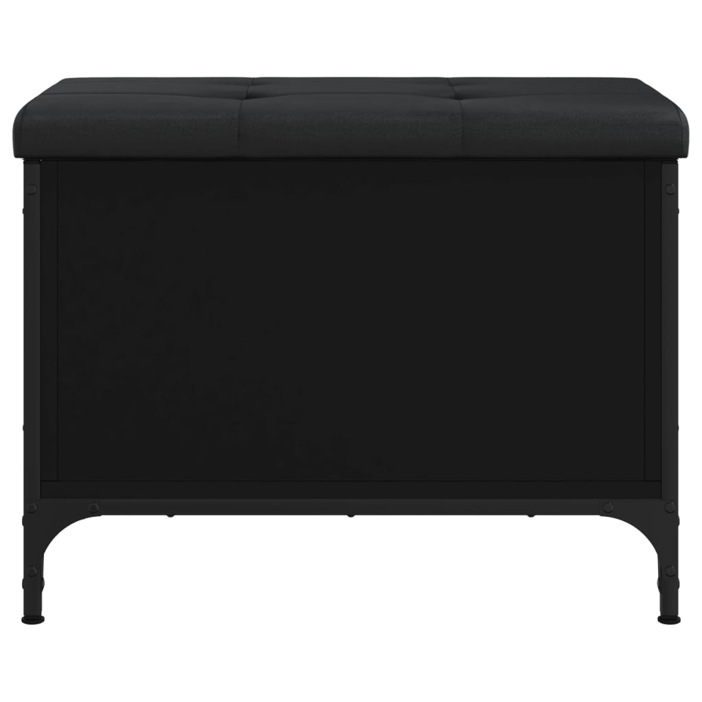 vidaXL Bancă de depozitare, negru, 62x42x45 cm, lemn prelucrat vidaXL Bancă de depozitare, negru, 62x42x45 cm, lemn prelucrat