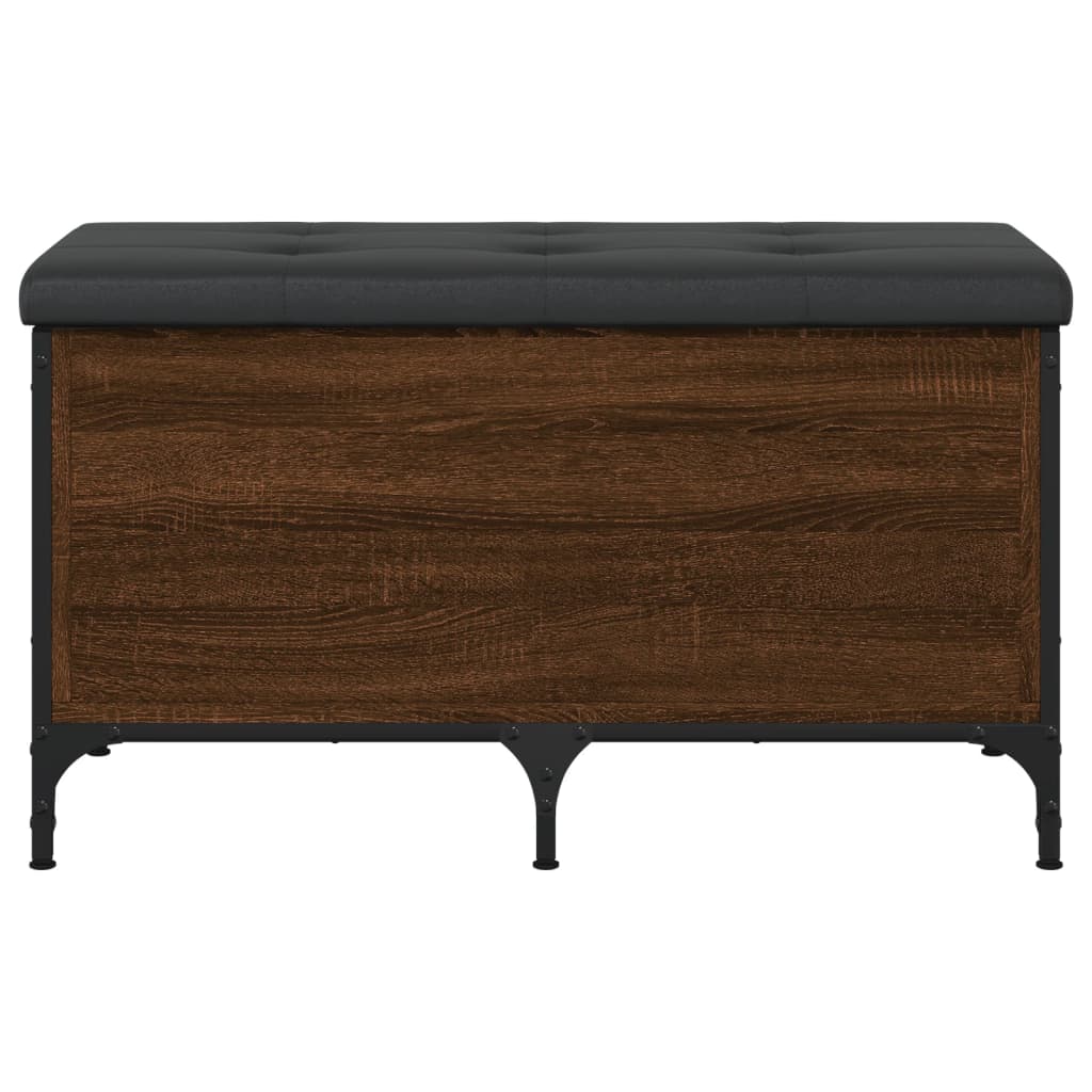 vidaXL Bancă de depozitare, stejar maro, 82x42x45 cm, lemn prelucrat vidaXL Bancă de depozitare, stejar maro, 82x42x45 cm, lemn prelucrat