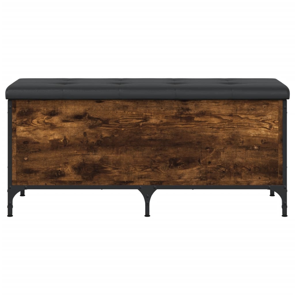 vidaXL Bancă de depozitare, stejar fumuriu, 102x42x45cm lemn prelucrat vidaXL Bancă de depozitare, stejar fumuriu, 102x42x45cm lemn prelucrat