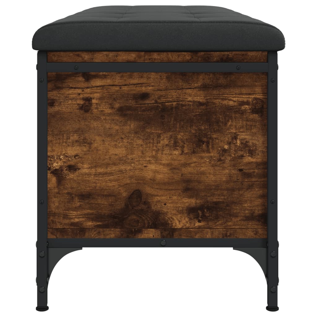 vidaXL Bancă de depozitare, stejar fumuriu, 102x42x45cm lemn prelucrat vidaXL Bancă de depozitare, stejar fumuriu, 102x42x45cm lemn prelucrat
