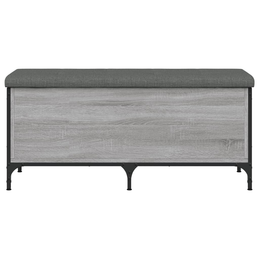 vidaXL Bancă de depozitare, gri sonoma, 102x42x45 cm, lemn prelucrat vidaXL Bancă de depozitare, gri sonoma, 102x42x45 cm, lemn prelucrat