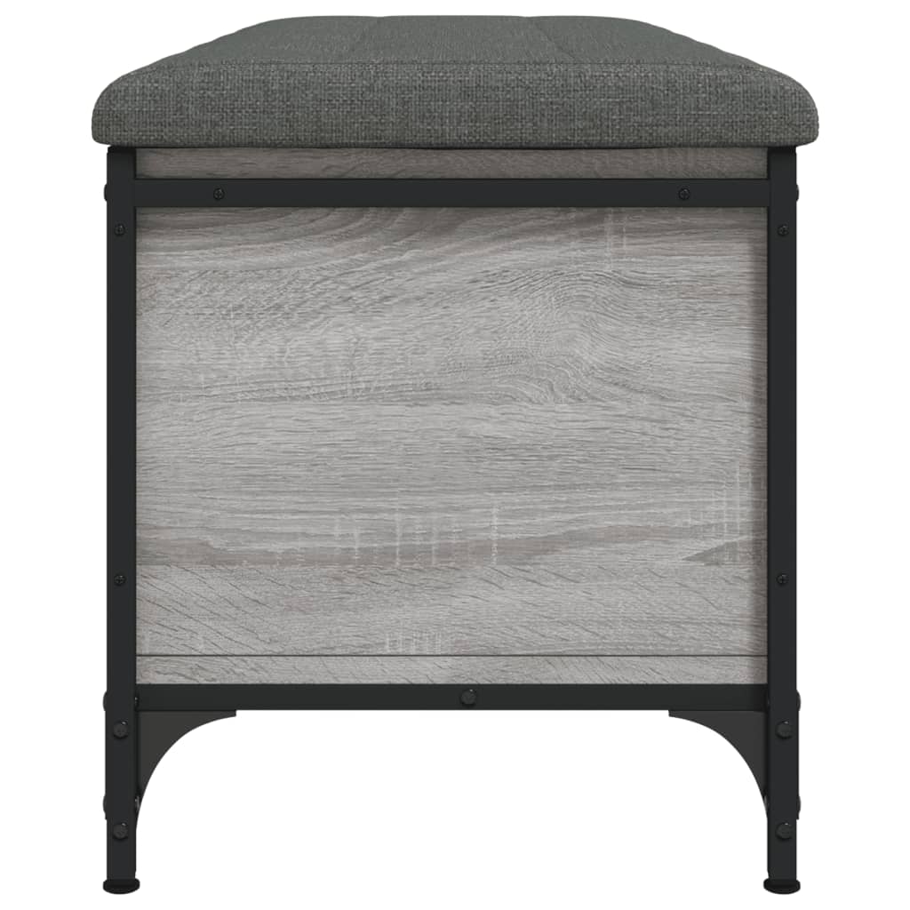 vidaXL Bancă de depozitare, gri sonoma, 102x42x45 cm, lemn prelucrat vidaXL Bancă de depozitare, gri sonoma, 102x42x45 cm, lemn prelucrat