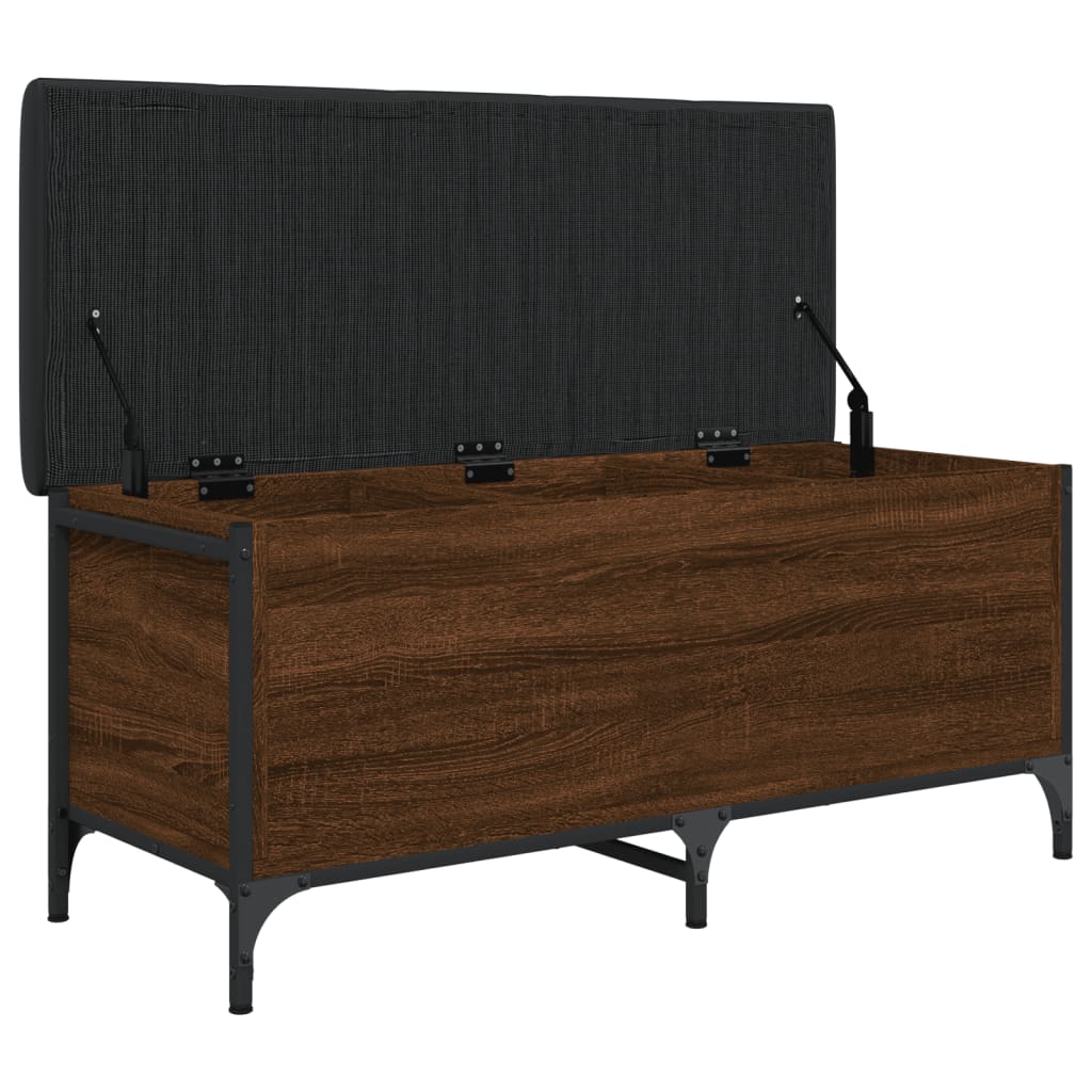 vidaXL Bancă de depozitare, stejar maro, 102x42x45 cm, lemn prelucrat