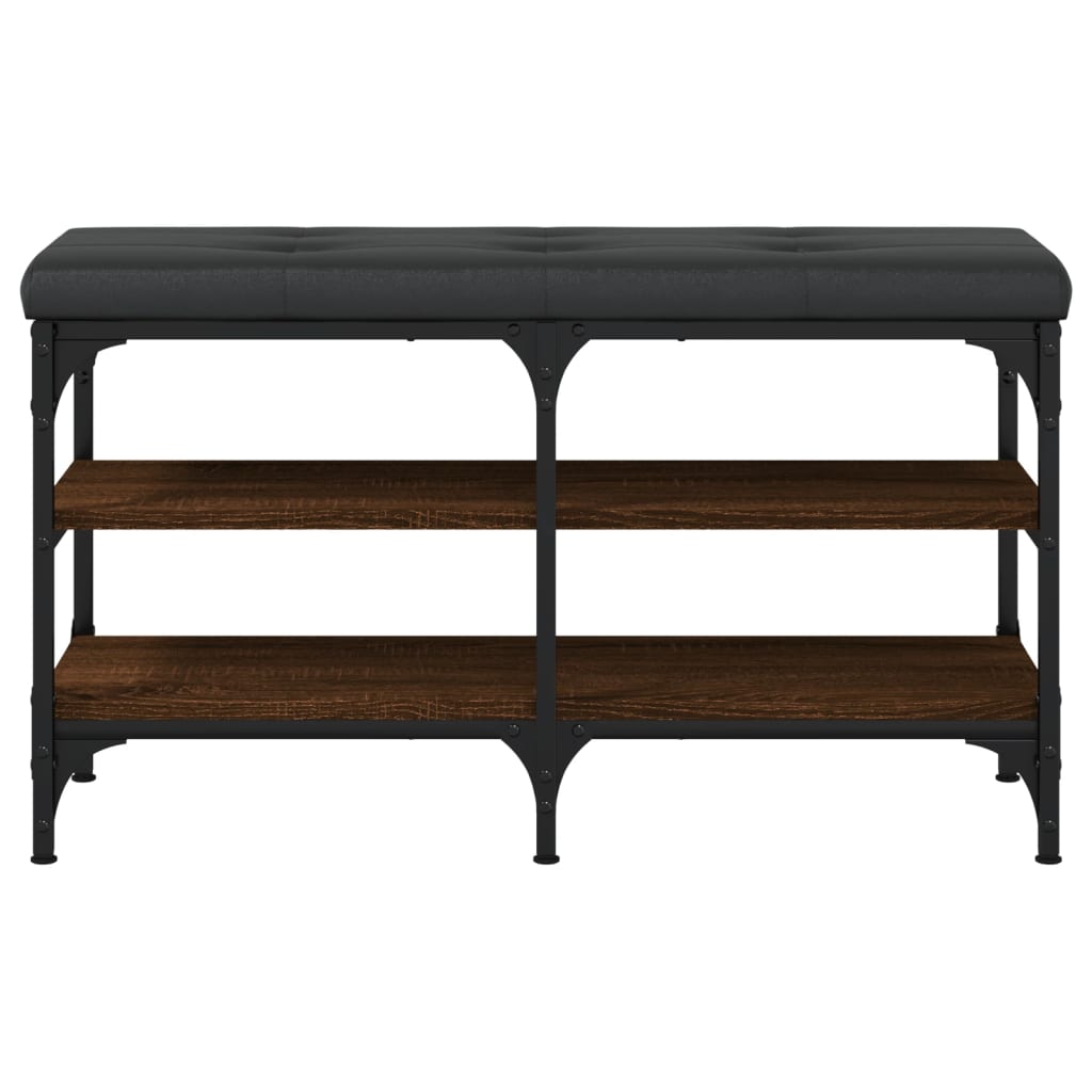 vidaXL Bancă de pantofi, stejar maro, 82x32x47 cm, lemn prelucrat