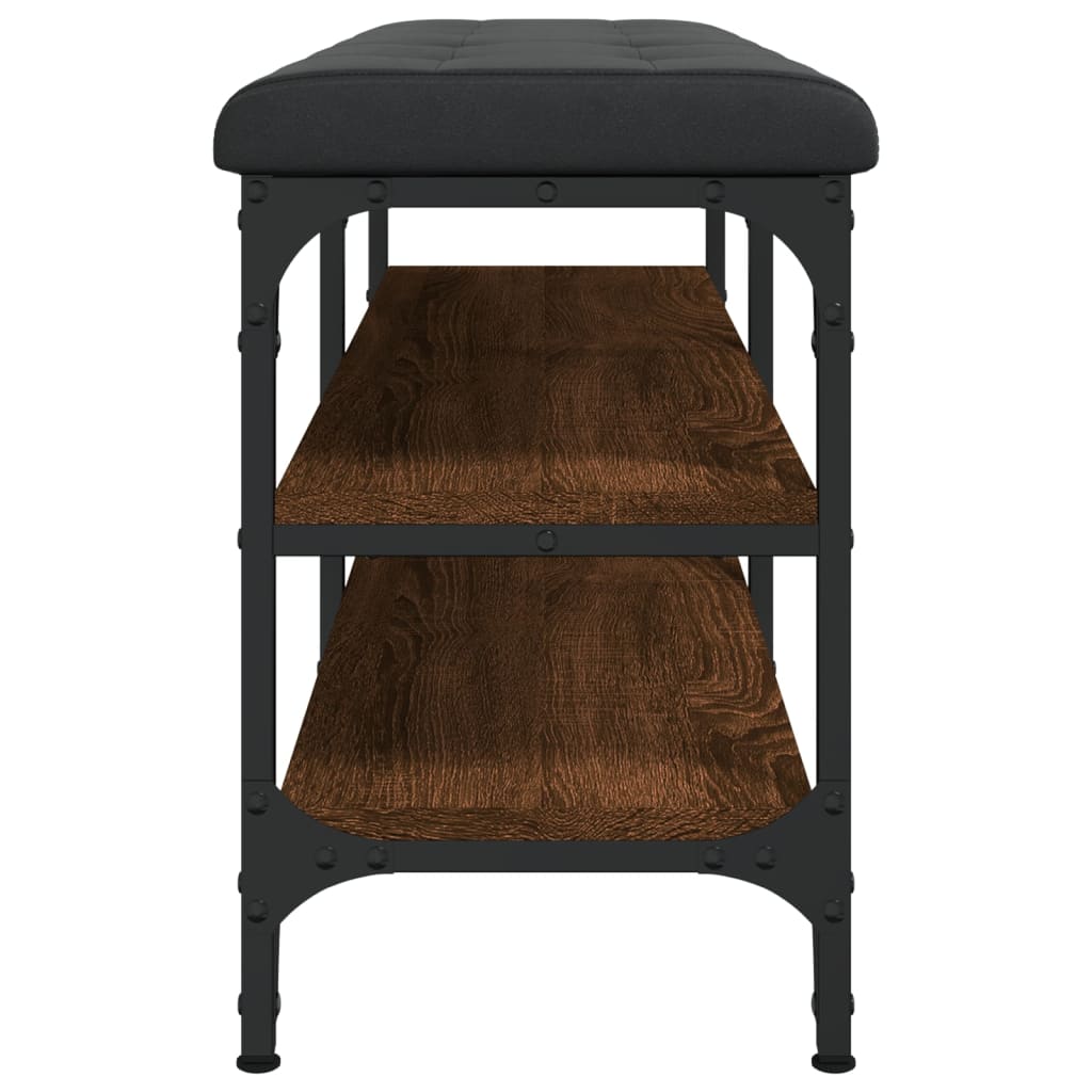 vidaXL Bancă de pantofi, stejar maro, 102x32x47 cm, lemn prelucrat