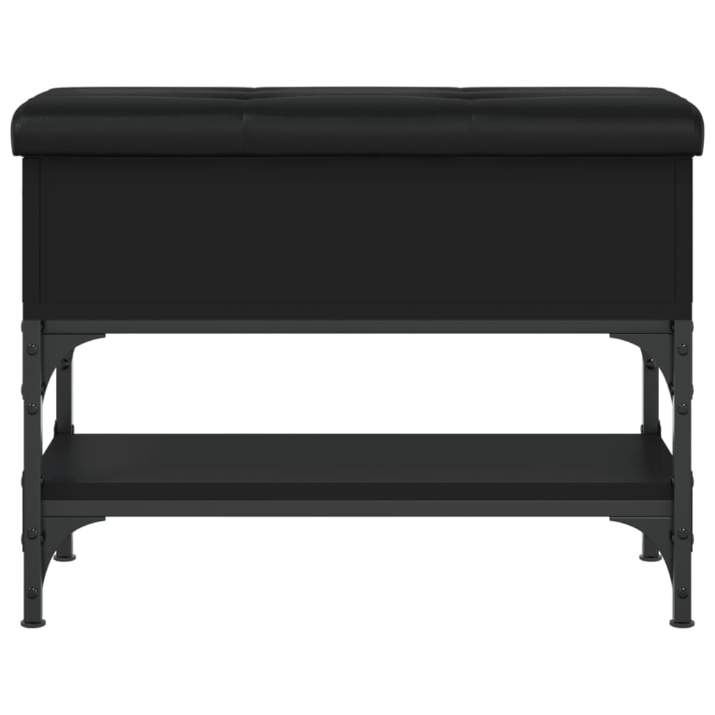 vidaXL Bancă de pantofi, negru, 62x32x45 cm, lemn prelucrat vidaXL Bancă de pantofi, negru, 62x32x45 cm, lemn prelucrat
