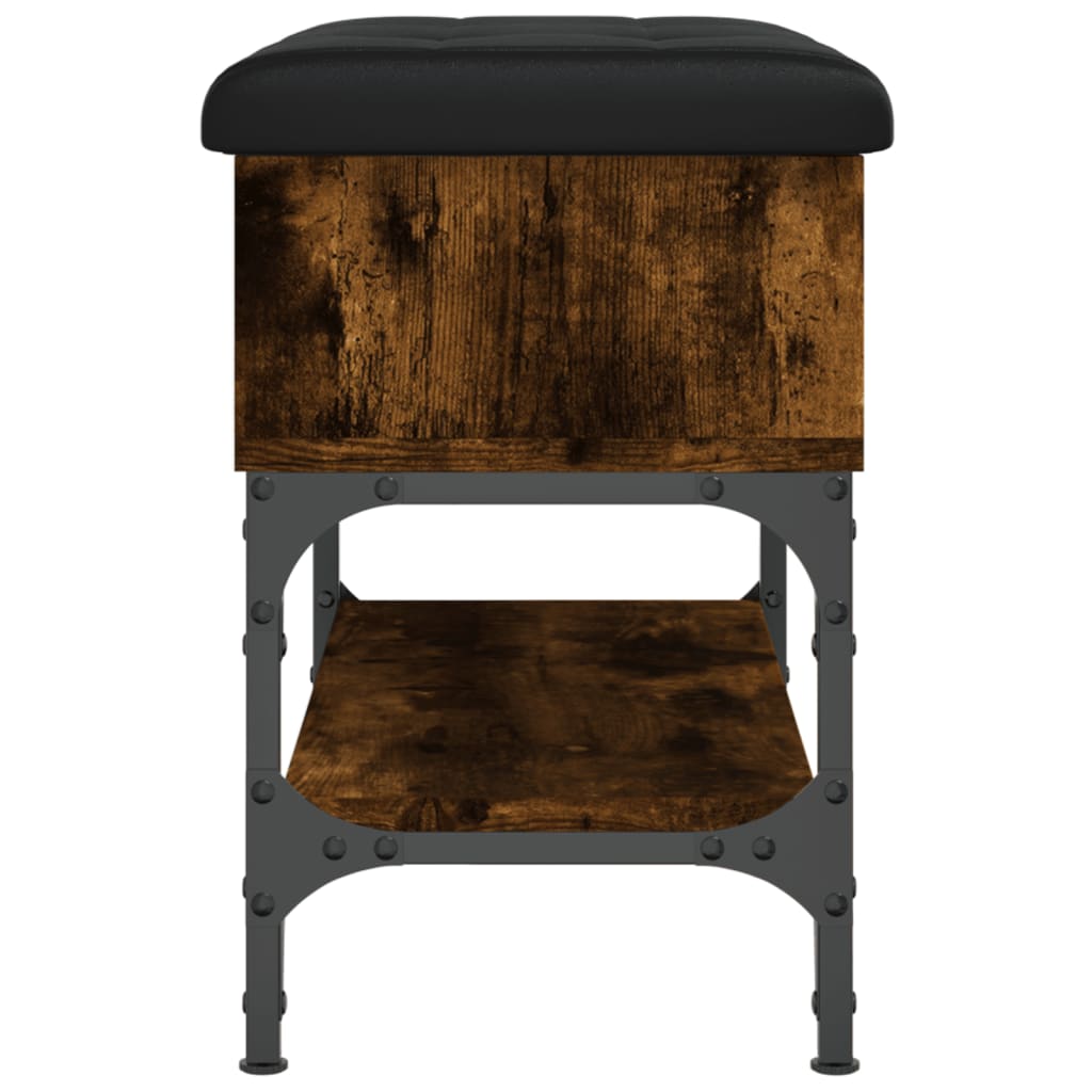 vidaXL Bancă de pantofi, stejar fumuriu, 62x32x45 cm, lemn prelucrat vidaXL Bancă de pantofi, stejar fumuriu, 62x32x45 cm, lemn prelucrat