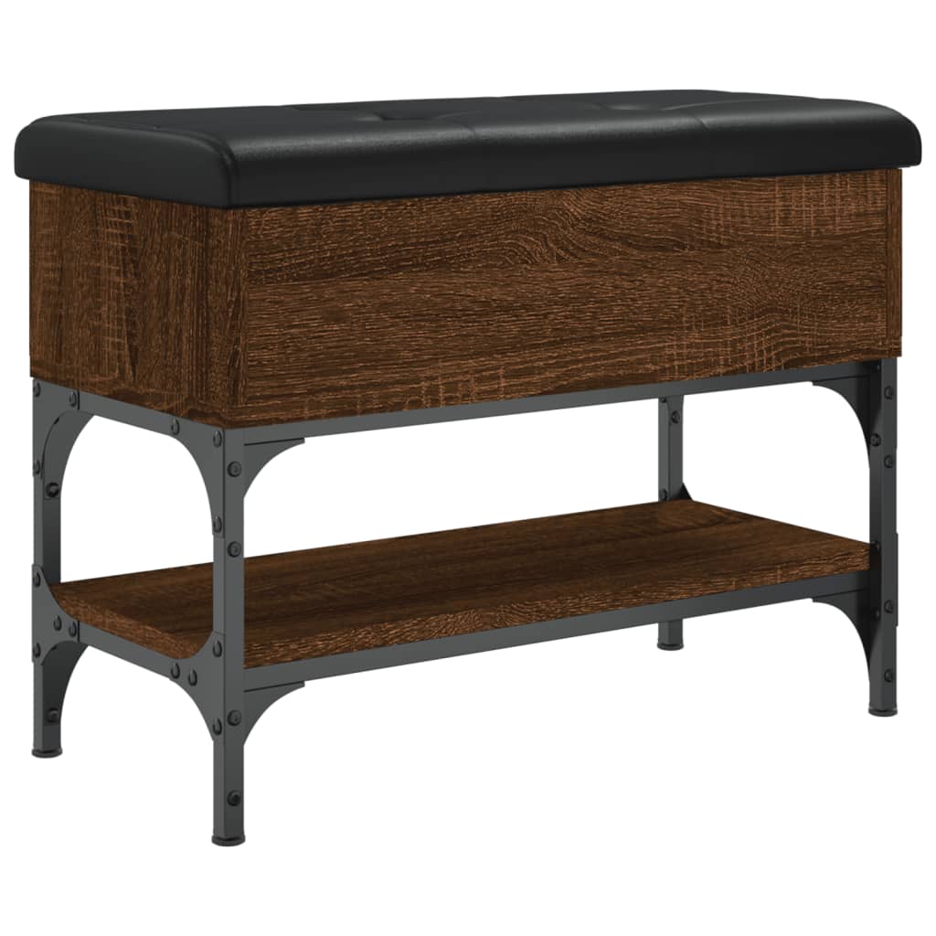 vidaXL Bancă de pantofi, stejar maro, 62x32x45 cm, lemn prelucrat