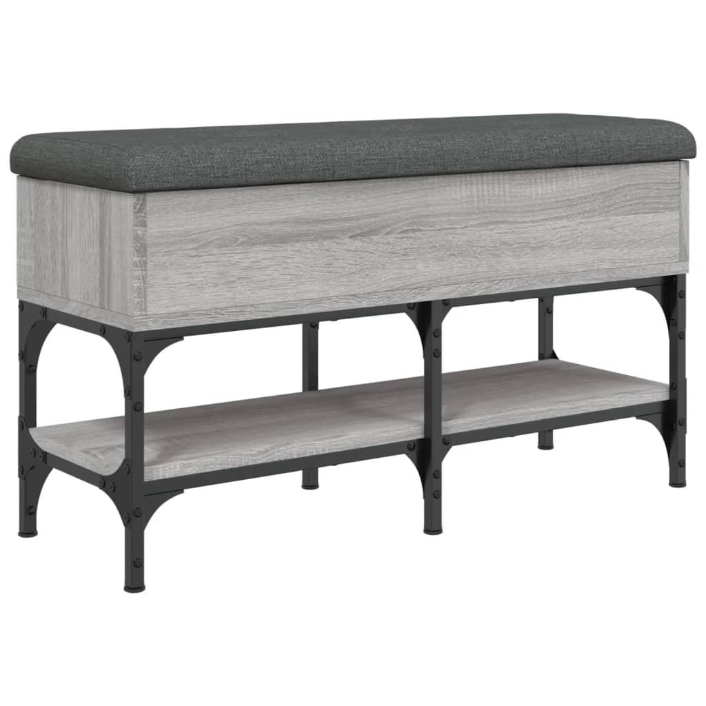 vidaXL Bancă de pantofi, gri sonoma, 82x32x45 cm, lemn prelucrat vidaXL Bancă de pantofi, gri sonoma, 82x32x45 cm, lemn prelucrat