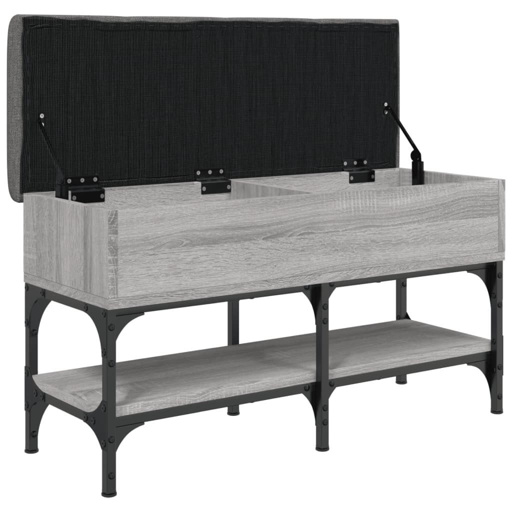 vidaXL Bancă de pantofi, gri sonoma, 82x32x45 cm, lemn prelucrat vidaXL Bancă de pantofi, gri sonoma, 82x32x45 cm, lemn prelucrat