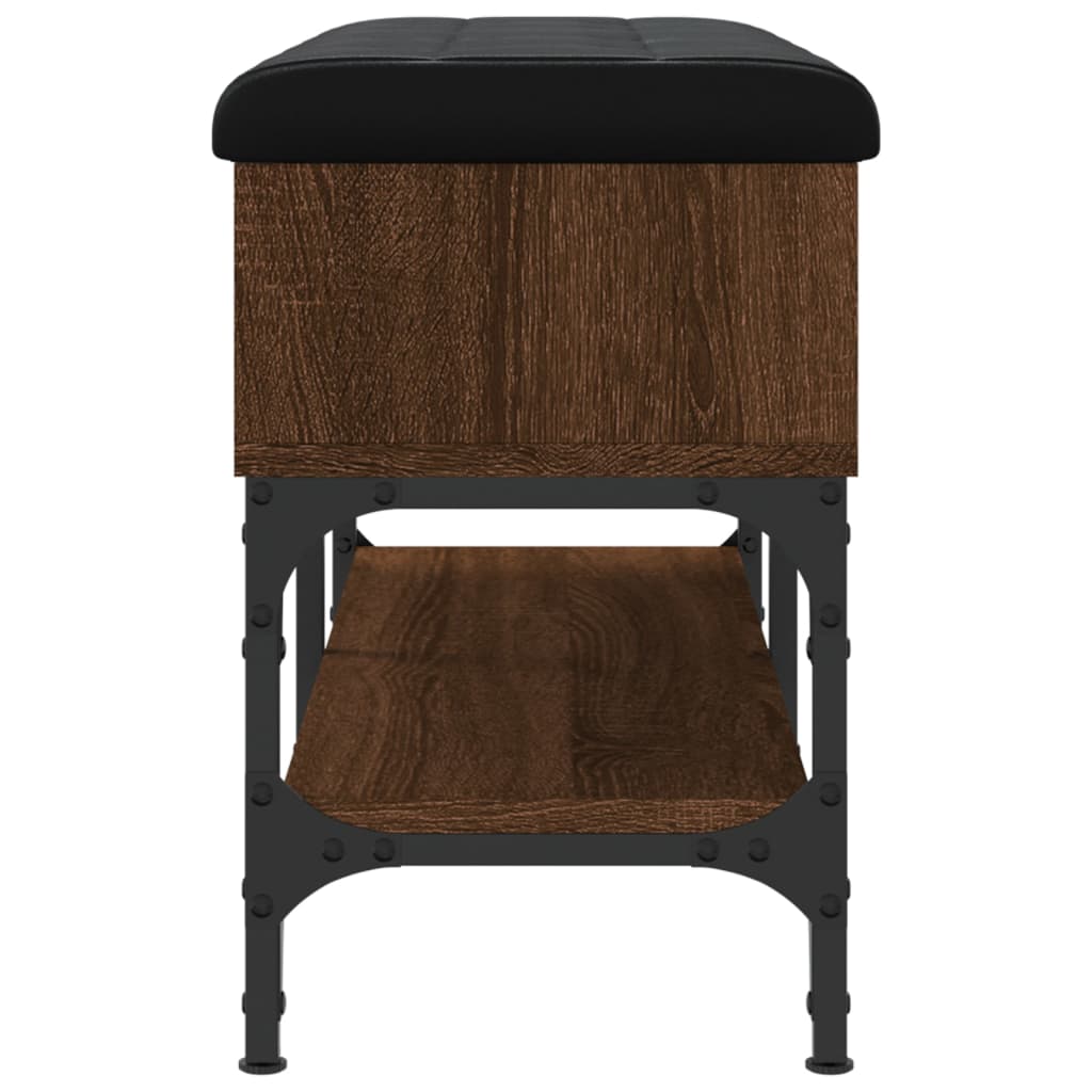 vidaXL Bancă de pantofi, stejar maro, 82x32x45 cm, lemn prelucrat vidaXL Bancă de pantofi, stejar maro, 82x32x45 cm, lemn prelucrat