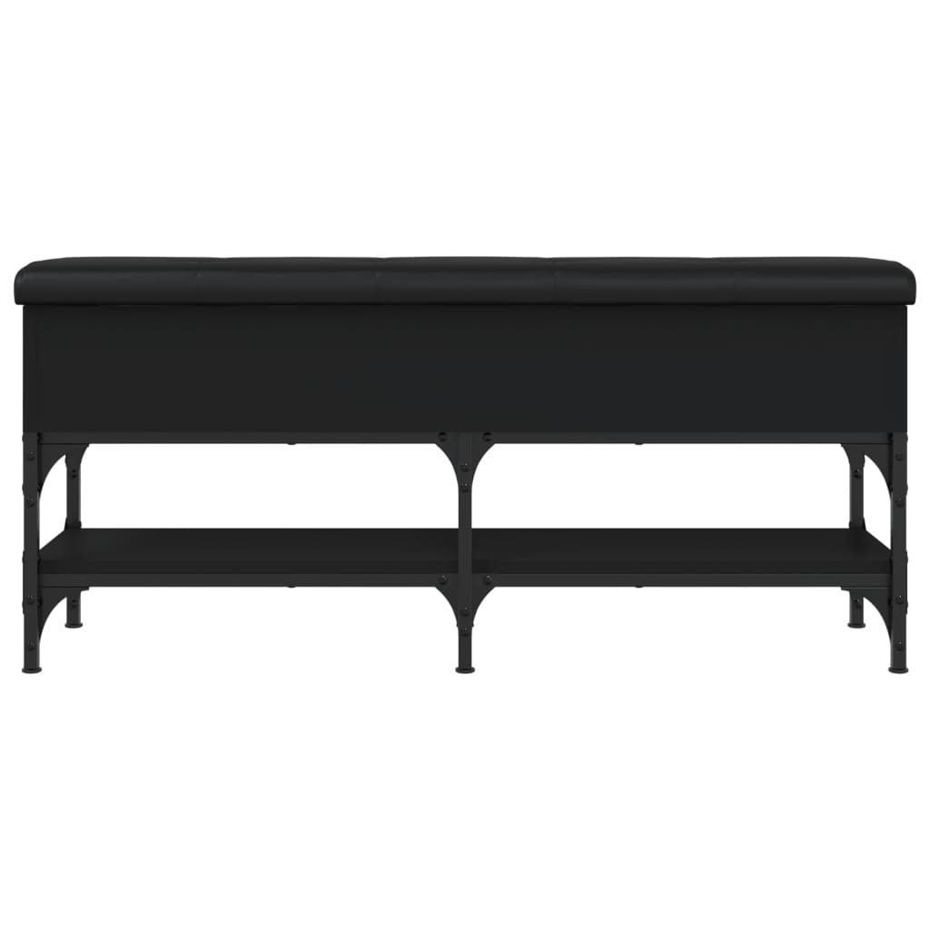 vidaXL Bancă de pantofi, negru, 102x32x45 cm, lemn prelucrat