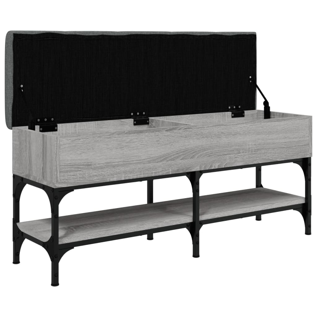 vidaXL Bancă de pantofi, gri sonoma, 102x32x45 cm, lemn prelucrat vidaXL Bancă de pantofi, gri sonoma, 102x32x45 cm, lemn prelucrat