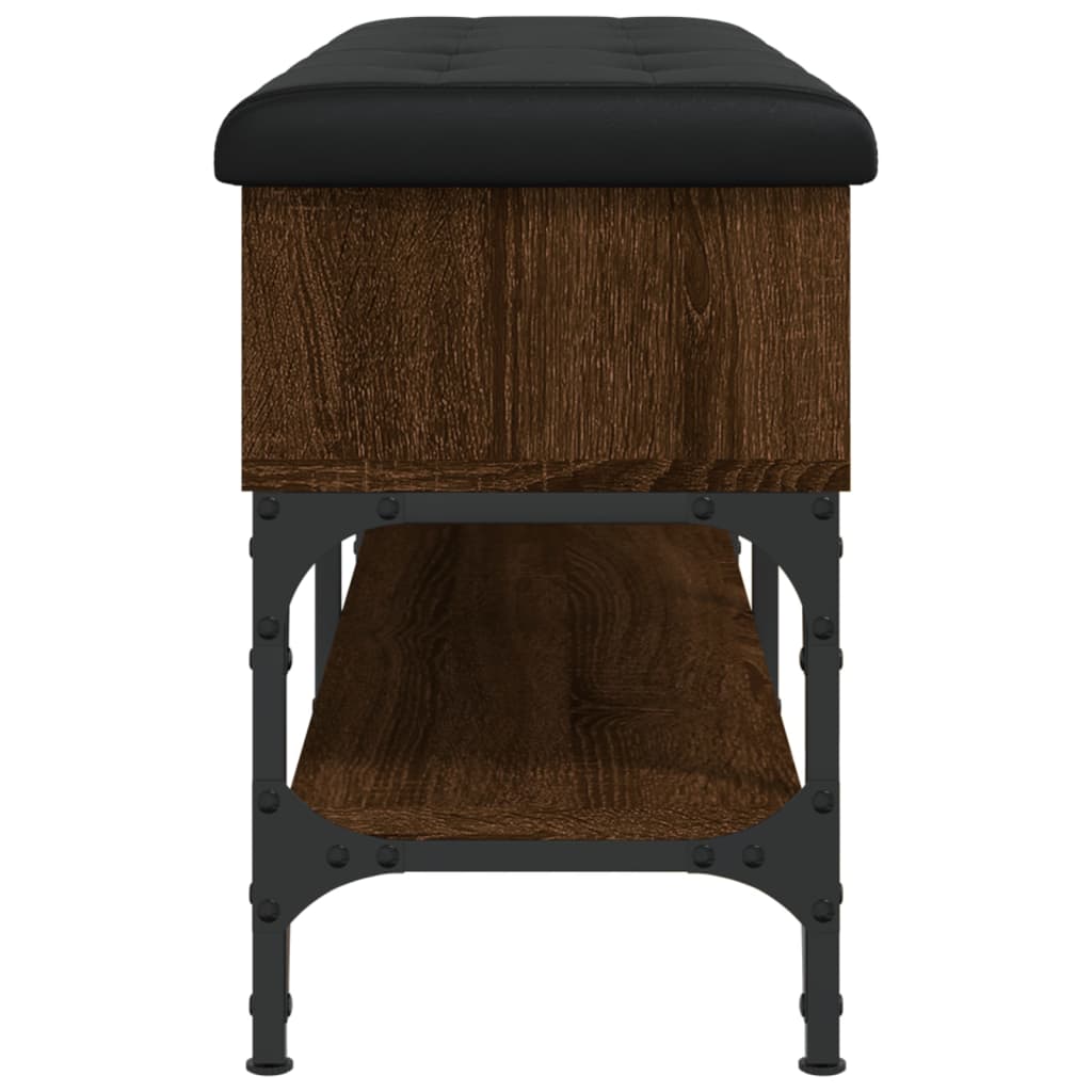 vidaXL Bancă de pantofi, stejar maro, 102x32x45 cm, lemn prelucrat