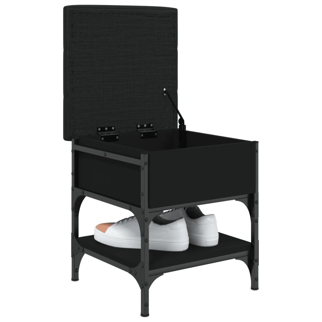 vidaXL Bancă de pantofi, negru, 42x42x45 cm, lemn prelucrat vidaXL Bancă de pantofi, negru, 42x42x45 cm, lemn prelucrat
