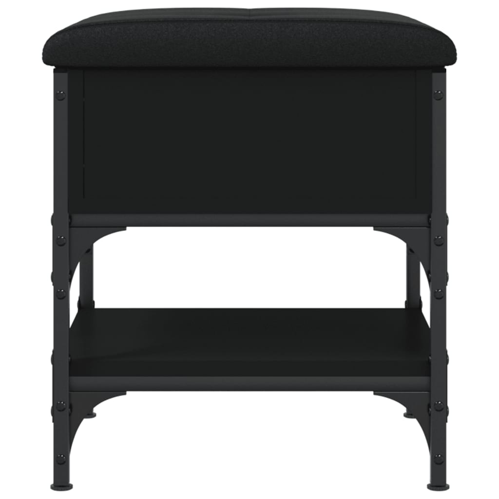 vidaXL Bancă de pantofi, negru, 42x42x45 cm, lemn prelucrat vidaXL Bancă de pantofi, negru, 42x42x45 cm, lemn prelucrat