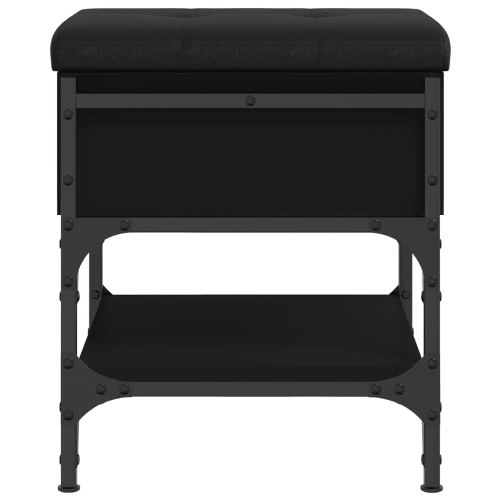 vidaXL Bancă de pantofi, negru, 42x42x45 cm, lemn prelucrat vidaXL Bancă de pantofi, negru, 42x42x45 cm, lemn prelucrat