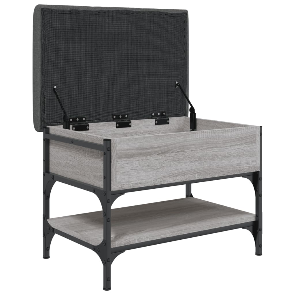 vidaXL Bancă de pantofi, gri sonoma, 62x42x45 cm, lemn prelucrat vidaXL Bancă de pantofi, gri sonoma, 62x42x45 cm, lemn prelucrat