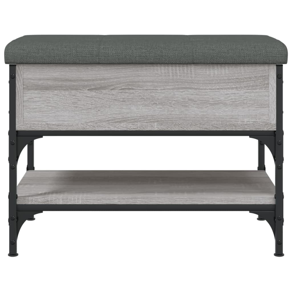 vidaXL Bancă de pantofi, gri sonoma, 62x42x45 cm, lemn prelucrat vidaXL Bancă de pantofi, gri sonoma, 62x42x45 cm, lemn prelucrat