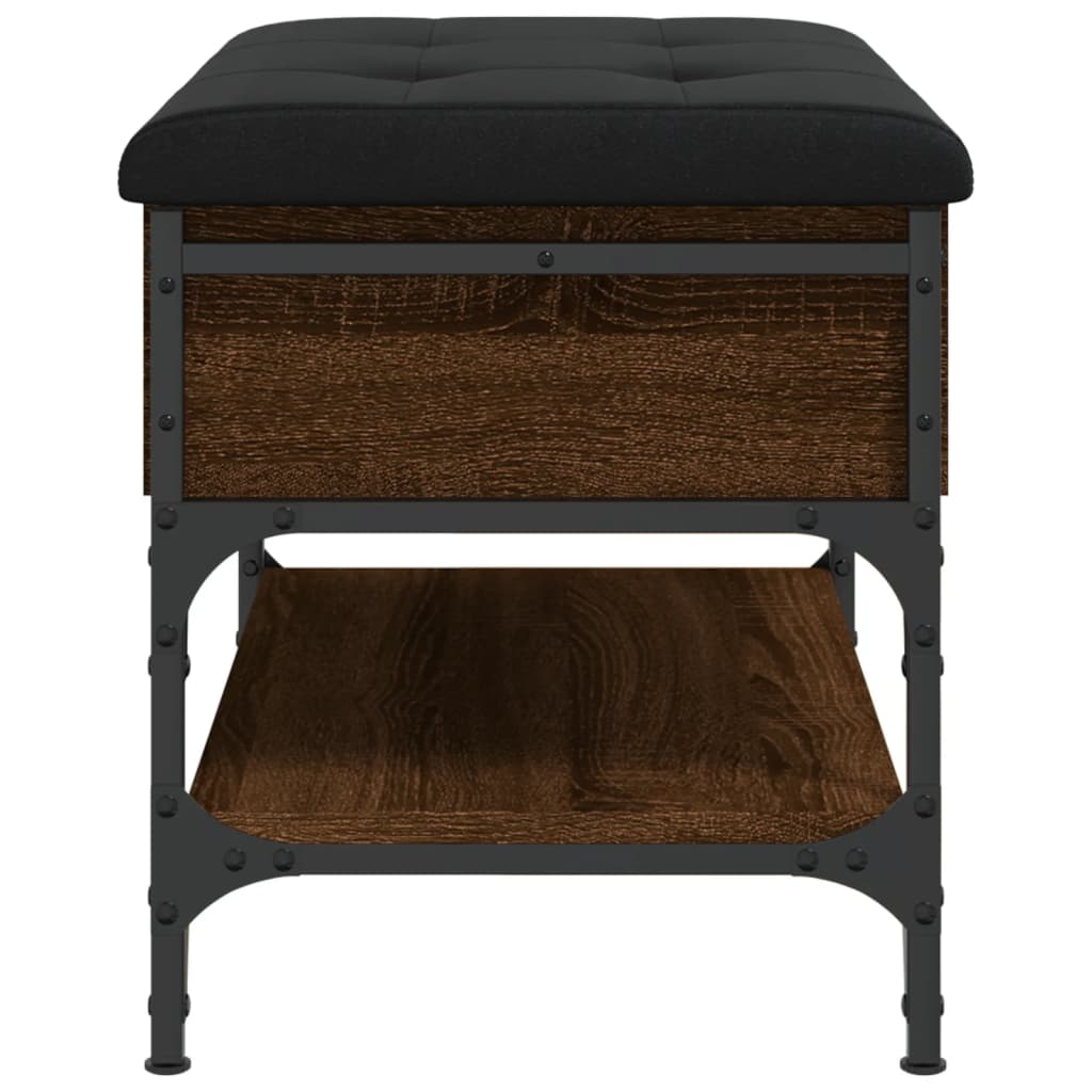 vidaXL Bancă de pantofi, stejar maro, 62x42x45 cm, lemn prelucrat vidaXL Bancă de pantofi, stejar maro, 62x42x45 cm, lemn prelucrat
