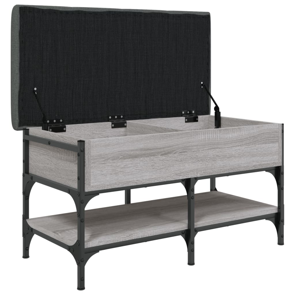 vidaXL Bancă de pantofi, gri sonoma, 82x42x45 cm, lemn prelucrat vidaXL Bancă de pantofi, gri sonoma, 82x42x45 cm, lemn prelucrat