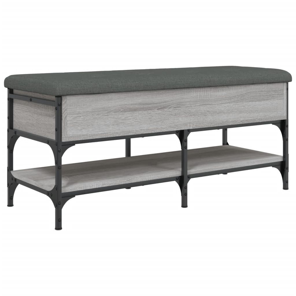 vidaXL Bancă de pantofi, gri sonoma, 102x42x45 cm, lemn prelucrat vidaXL Bancă de pantofi, gri sonoma, 102x42x45 cm, lemn prelucrat