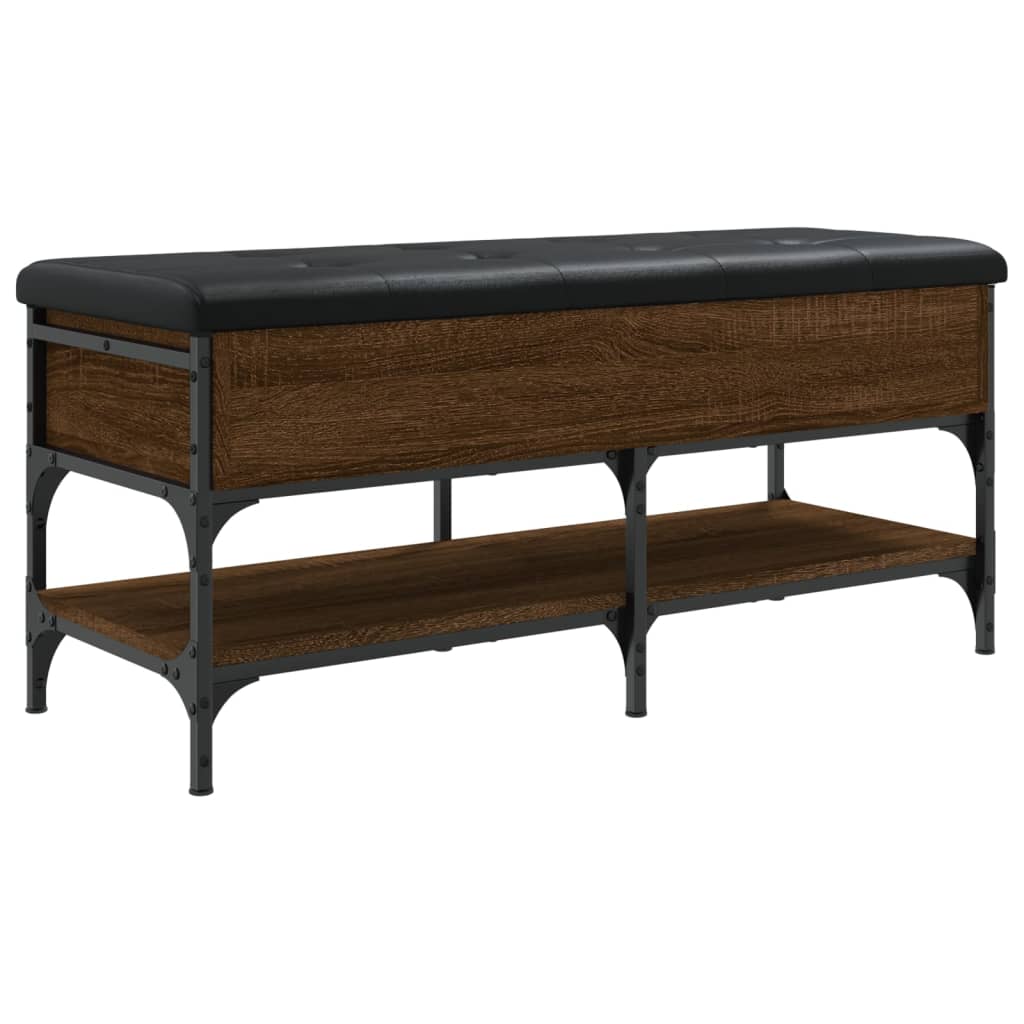 vidaXL Bancă de pantofi, stejar maro, 102x42x45 cm, lemn prelucrat