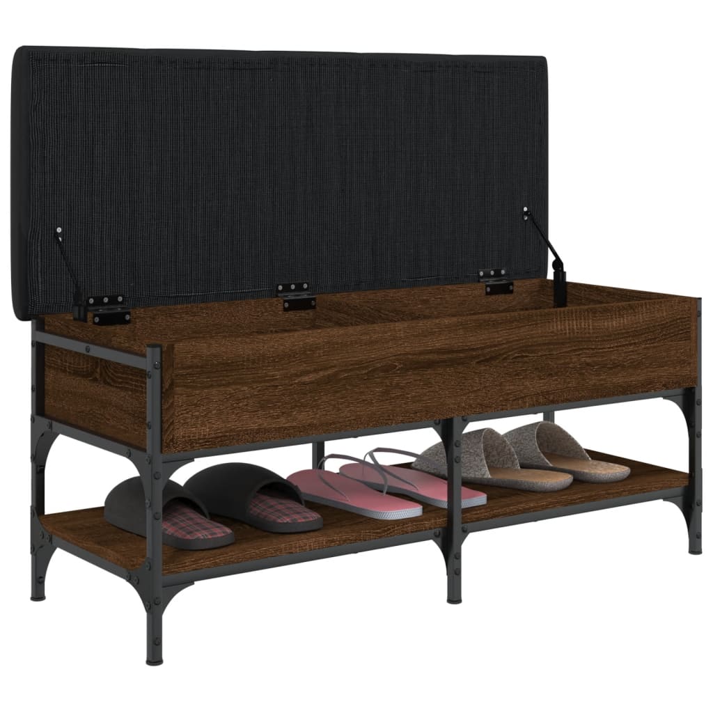 vidaXL Bancă de pantofi, stejar maro, 102x42x45 cm, lemn prelucrat