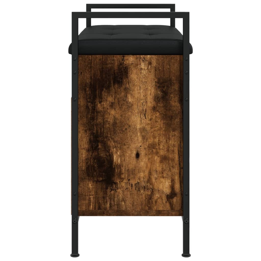 vidaXL Bancă de pantofi, stejar fumuriu 65,5x32x57,5 cm lemn prelucrat